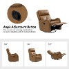 Set of 2 Flavio Genuine Leather Swivel Rocker Recliner with nailhead trims for living room | ARTFUL LIVING DESIGN - 3 of 4