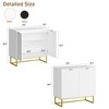 Modern Sideboard Buffet Cabinet with Storage, Wood Accent Storage Cabinet with Doors & Shelf, Credenza Console Table for Living Room Dining Room - 2 of 4
