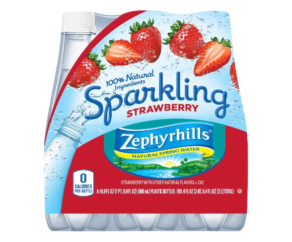Zephyrhills Sparkling Water Strawberry - 6pk/0.5 L Bottles