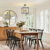 Rennnsan Fyrellen 11"W 8-Light Square Dandelion Crystal Industrial Dimmable Chandelier in Black - 2 of 4