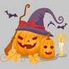 Men's Design By Humans Halloween Witch Pumpkins With Bats By VectorVillain T-Shirt - 2 of 4