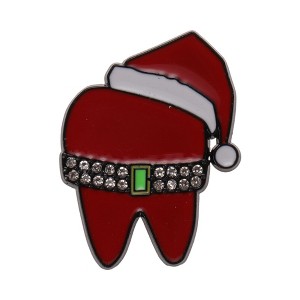 Unique Bargains Christmas Brooches Alloy Dripping Wax White Red 1.18"x1.18" 1 Pc - 1 of 4