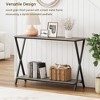 Console Table with Storage - Slim Sofa Table for Living Room, Entryway & Bedroom, Industrial Modern Design with Wide Shelves (Black/Metal Frame) - 3 of 4