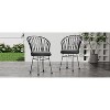 PAGED 17.5" Boho Industrial Patio Accent Chairs, Dining Chairs with 2 Cushions, Outdoor Lounge Chairs for Backyard, Garden, Set of 2 - 3 of 4