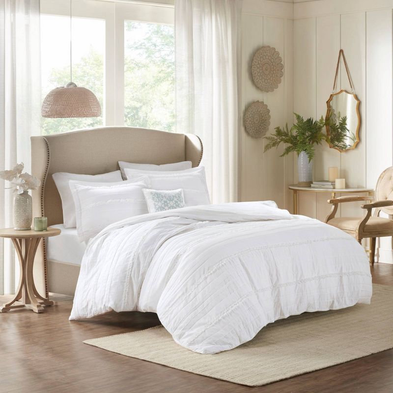 4pc Alexis Ruffle 2-in-1 Duvet Cover Set, 3 of 13
