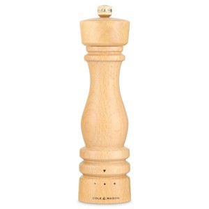 Cole & Mason London Salt Mill - Premium Wood Design - Adjustable for Fine to Coarse Seasonings - Beech Wood, 8” - 1 of 1