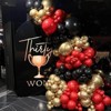 PartyWoo Balloons Red Black Chrome Gold 18 12 10 5 Inch 140 pcs - 3 of 4