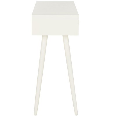 Elegant Transitional White Mirrored 3-Drawer Console Table