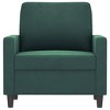 vidaXL Velvet Sofa Chair in Dark Green - Comfortable Armchair with Luxurious Velvet Fabric - 3 of 4