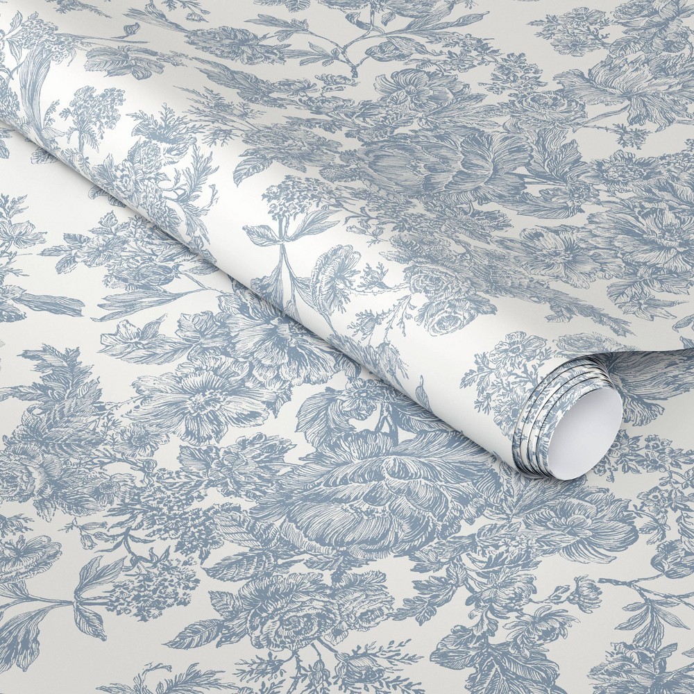 Toile Blue Floral Peel and Stick Wallpaper - Threshold™