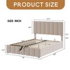 Lift-up Upholstered Platform Bed with Storage, Full-Size Bed Frame with Hydraulic System and Vertical Channel Headboard - Leovsnove - 3 of 3