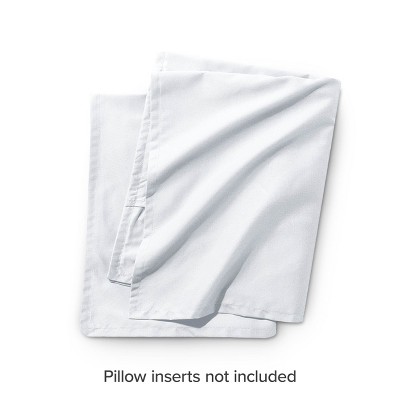 White Hypoallergenic Euro Size Polyester Pillow Sham Set