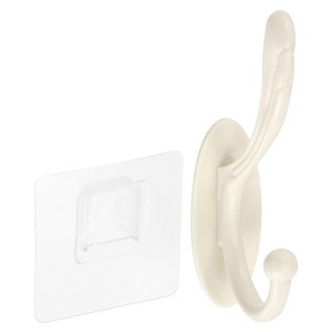 Unique Bargains Stainless Steel Durable Waterproof Adhesive Wall Mounted Coat Hooks and Hangers - 1 of 4