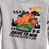 Boys' - Hot Wheels - Valentine's Drive to Win Graphic Long Sleeve Fleece Sweatshirt - 2 of 4