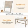 Kumasinova 6-Piece Solid Wood Dining Set – Rectangular Table with Half-Round Legs, 4 Upholstered Chairs & Long Bench, Modern Kitchen Table Set - 3 of 4