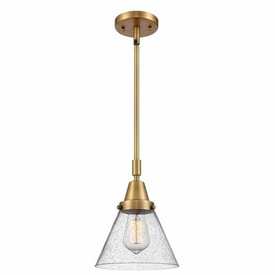 Cone - 1 Light Stem Hung Mini Pendant In Industrial Style-11.13 Inches Tall and 8 Inches Wide