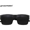 grinderPUNCH Square Black Super Dark Sunglasses  Men Women  Stylish Modern Model Gangster (Black) - 2 of 3