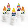 Big Dot of Happiness Gnome Birthday - Dessert Cupcake Toppers - Happy Birthday Party Clear Treat Picks - Set of 24 - 2 of 4