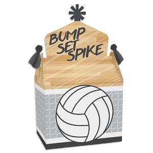 Big Dot of Happiness Bump, Set, Spike - Volleyball - Treat Box Party Favors - Baby Shower or Birthday Party Goodie Gable Boxes - Set of 12 - 1 of 4