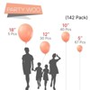 PartyWoo Balloons Peach Pastel Light Orange Blush Pink 18 12 10 5 Inch 142 pcs - 2 of 4