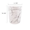 LunaLulinlk 5 Gallon White Marble Plastic Trash Can - 2 of 4