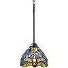 Chloe Lighting Sunniva Dragonfly Tiffany-Style 1 Light Mini-Pendant 8 Inch Wide - 4 of 4