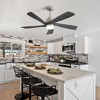 SKRAN 52 inch Ceiling Fan with Lights Remote Control, Smart Ceiling Fan Compatible with  APP and 3 Downrods for Bedroom Living Room Patio, Gray - 2 of 4
