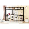 Full SizeMetal Loft Bed with Desk and Shelves for Bedroom - 4 of 4