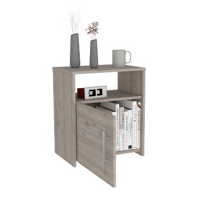 NicBex 19.88 inch Wide Nightstand with 1 Cabinet,Modern Side Table with Storage Space and Open Shelf,Bedside Table for Bedroom,Living Room