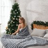 Cozy Bliss Bubble Faux Fur Throw Blankets, Plush Soft Thick Blanket for Sofa, Bedroom, Living Room - 3 of 4
