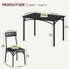 Dining Table Set for 4 with Upholstered Chairs, Kitchen Table and Chairs for 4, 5 Piece Dining Room Table Set - 2 of 4