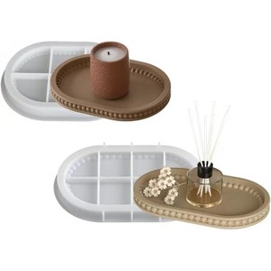 JDICTION 2PCS Oval Tray Mold, Jewelry Holder Resin Mold Silicone for Jewelry Storage and Home Decor - 1 of 4
