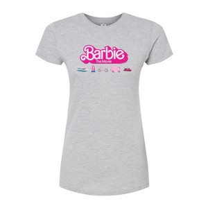Women's - Barbie - Barbie Transportaion Vehicles Fitted Graphic T-Shirt - 1 of 3