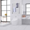 Cosway 145W Electric Towel Warmer Wall Mounted Heated Drying Rack 8 Square Bars - 2 of 4