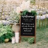 Artloge Heavy Duty A-Frame Magnetic Chalkboard 2-Sided FreestandingChalkboard Sign Sidewalk Cafe Menu Board Wedding Signage -Brown - 2 of 4