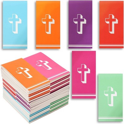 Juvale 36-Pack to Do Memo Notepads, Note Pads, Cross Design, 6 Colors, Blank Inside, 5x2.5 inches