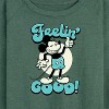 Women's - Disney - Feelin' Good Lightweight French Terry Wide Neck Long Sleeve Shirt - 2 of 4