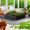 INFURNIC 4x4x1FT Raised Bed Garden Fences and Gates Garden Bed Outdoor Use, Deep Root Planter Box for Flowers, Black - 4 of 4