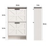 Narrow Freestanding Shoe Cabinet, Slim Storage Rack for Entryway - 2 of 4