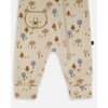 Deux par Deux Boy Organic Cotton Zipped Romper Beige Tree Print - 3 of 4