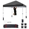 10 x 10 Pop Up Canopy, Beach Tent 3 Adjustable Heights, Easy Up Sun Shade w/ Wheeled Carry Bag, Outdoor Portable Shelter for Events, Parties, Camping - 2 of 4