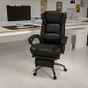 Flash Furniture High Back Black LeatherSoft Executive Reclining Ergonomic Swivel Office Chair with Outer Lumbar Cushion and Arms - 2 of 4