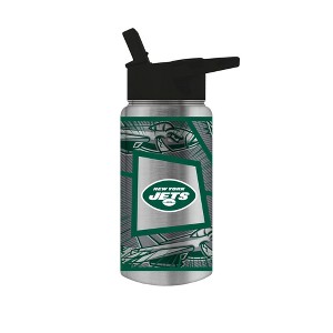 NFL New York Jets Mascot Mini Thirst Water Bottle - 16oz: Stainless Steel, Portable Drinkware - 1 of 3