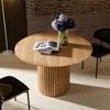 Sapphtopaz Modern Coffee Table Round Fluted End Table Accent Table Mid Century Side Table Coffee Tables for Living Room, Bedroom - 4 of 4