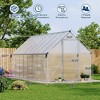 Aluminum-Frame Polycarbonate Greenhouse, Heavy Duty Greenhouse with Quick Setup Structure and Roof Vent, for Backyard, Outside Garden, Patio - 2 of 4