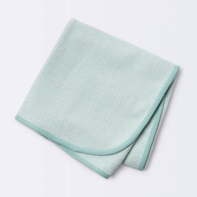 Brushed Jersey Stroller Blanket Stripe - Cloud Island™ Teal