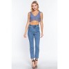 Slickblue Sleeveless Textured Crop Tank, V-Neck Cotton Sweater Style Top for Women, Color and Size Options - 3 of 4