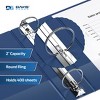 Premium Economy 2" Round Ring Binder 6pk Royal Blue: Davis Group, Hard Cover, 400 Sheet Capacity, 2 Pockets - 3 of 4