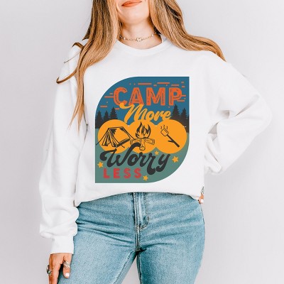 Simply Sage Market Camp More Worry Less Badge Sweatshirt