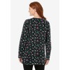 Woman Within Perfect Printed Long-Sleeve Crewneck Tunic - 3 of 4